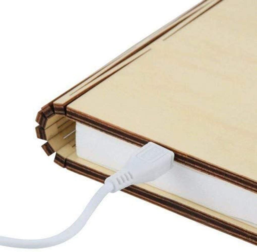 Gingko GK12W3 LED Smart Book Light - Warm White Beige Maple Wood Reading Lamp, 12.2x9x2.5 cm - Perfect for Bedtime Reading, Study Desk & Nightstand Decor