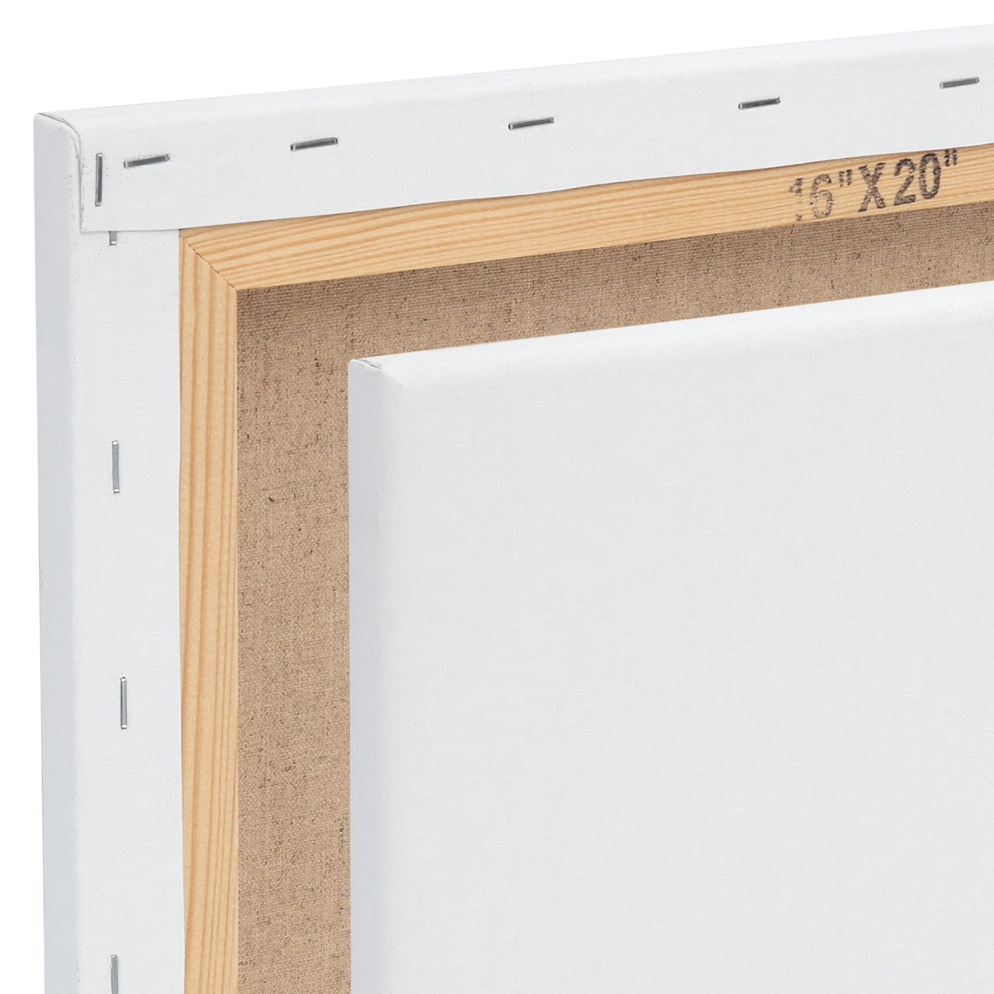Centurion Deluxe Professional Oil Primed Linen Stretched Canvas - 16x20 Inches, Box of 6 (11oz Medium Weight Linen, 0.67