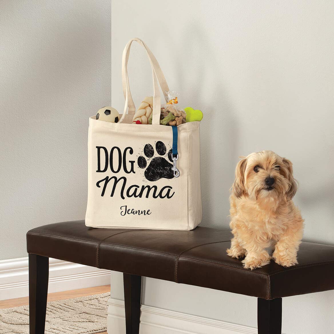 369350 Cute Pet Tote Bag for Dogs & Cats - Durable Canvas Shopping Carrier for Pet Lovers - Perfect for Vet Visits, Grocery Trips & Beach Outings