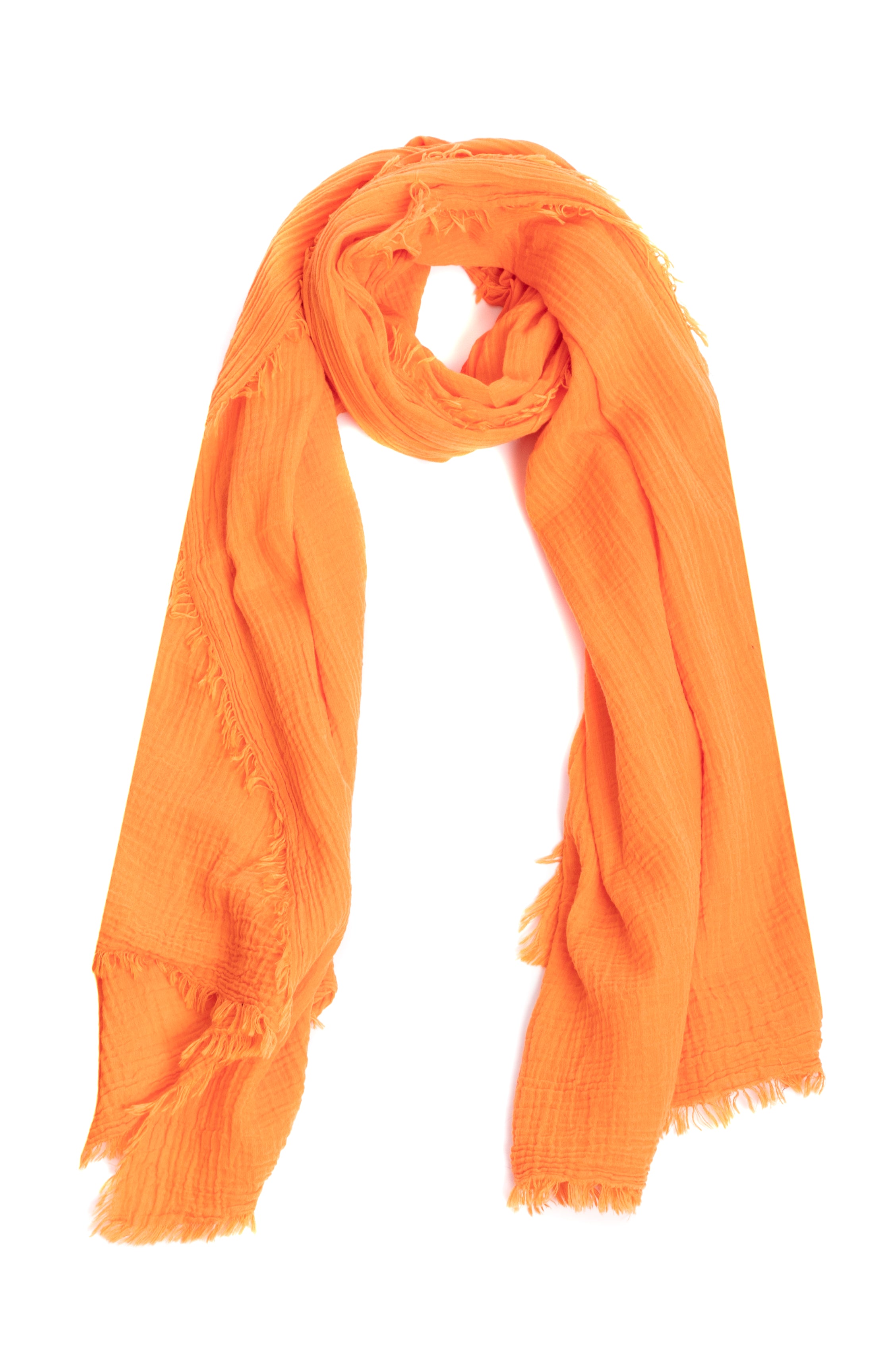 Premium Solid Cotton Fringed Scarf - Soft & Lightweight Winter Shawl for Women - Perfect for Cold Weather, Office Wear & Outdoor Activities