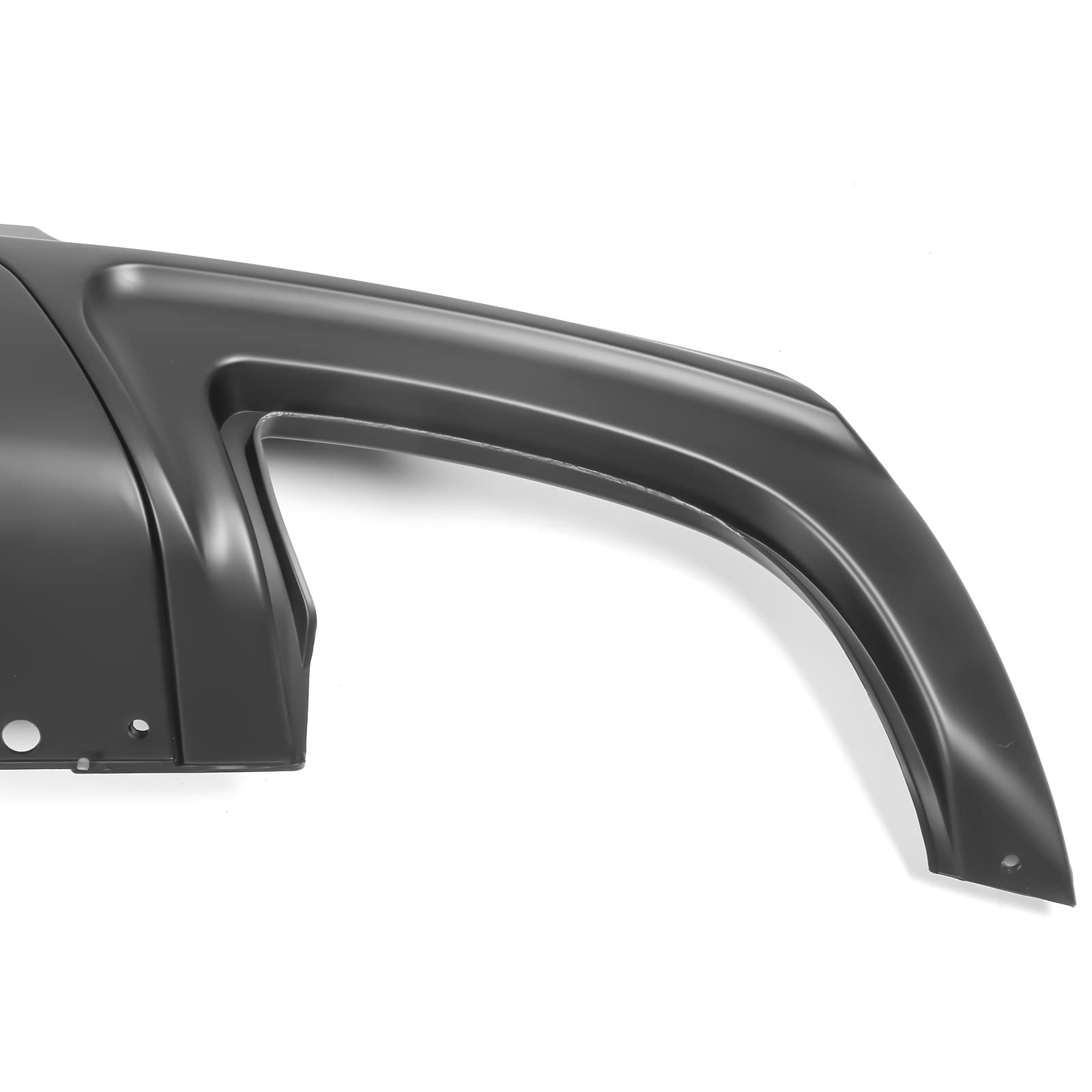 FREEMOTOR802 Rear Diffuser Compatible with 2015-2023 Chrysler 300 - IKON V2 Style Matte Black PP Bumper Lip Valance Diffuser & Shark Fin Splitter (2-Piece Set) | Upgrade Your Car's Rear Styling & Aerodynamics