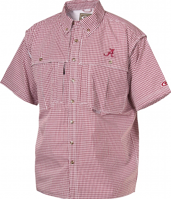 Alabama Plaid Wingshooter's Shirt - Short Sleeve Hunting Shirt for Men - Comfortable & Durable Outdoor Shirt for Hunting, Fishing & Casual Wear