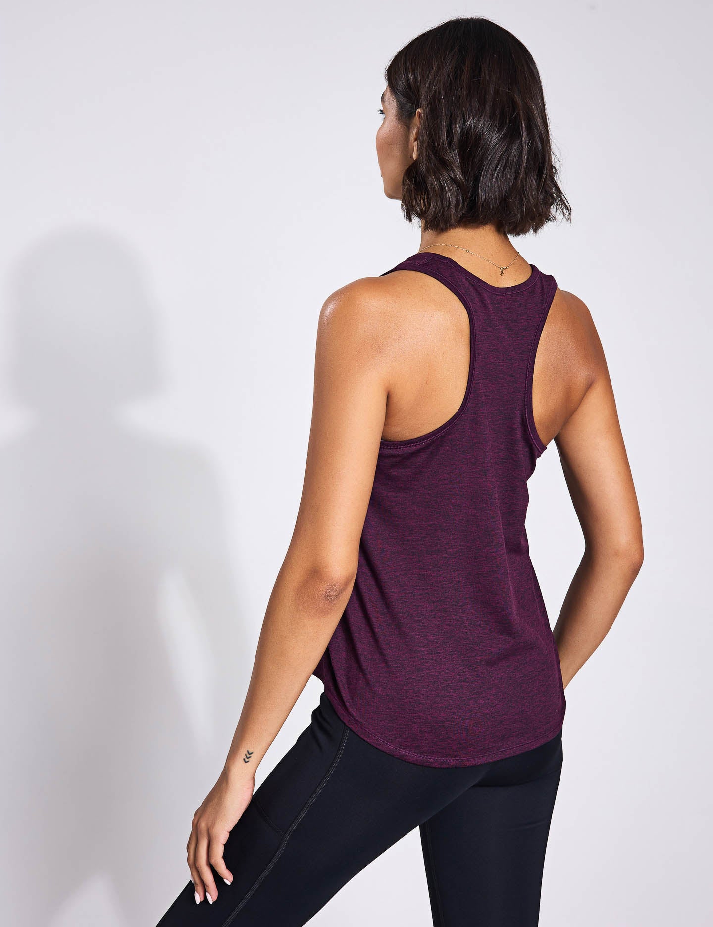 ReSet Relaxed Tank Top for Women - Soft Plum Heather Color - Perfect for Yoga, Gym & Casual Wear
