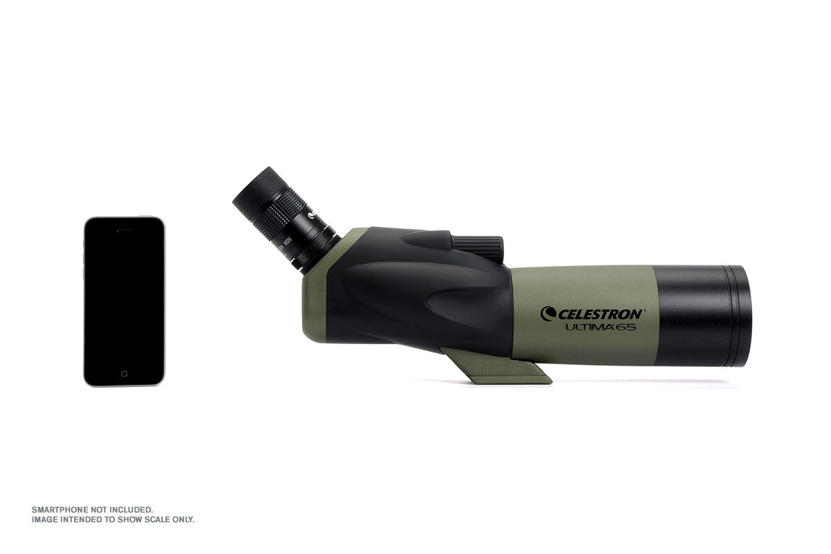 Ultima 18 55x65mm Angled Zoom Spotting Scope - High Power Magnification for Bird Watching, Hunting & Target Shooting | Waterproof & Fogproof Design for Outdoor Adventures