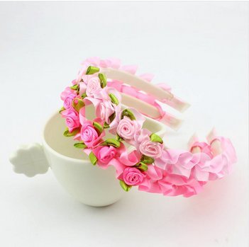 10PCS Cute Princess Hair Bands for Girls - Rose Ribbon Headbands for Kids, Toddlers & Brides - Perfect for Birthday Parties, Weddings & Daily Wear