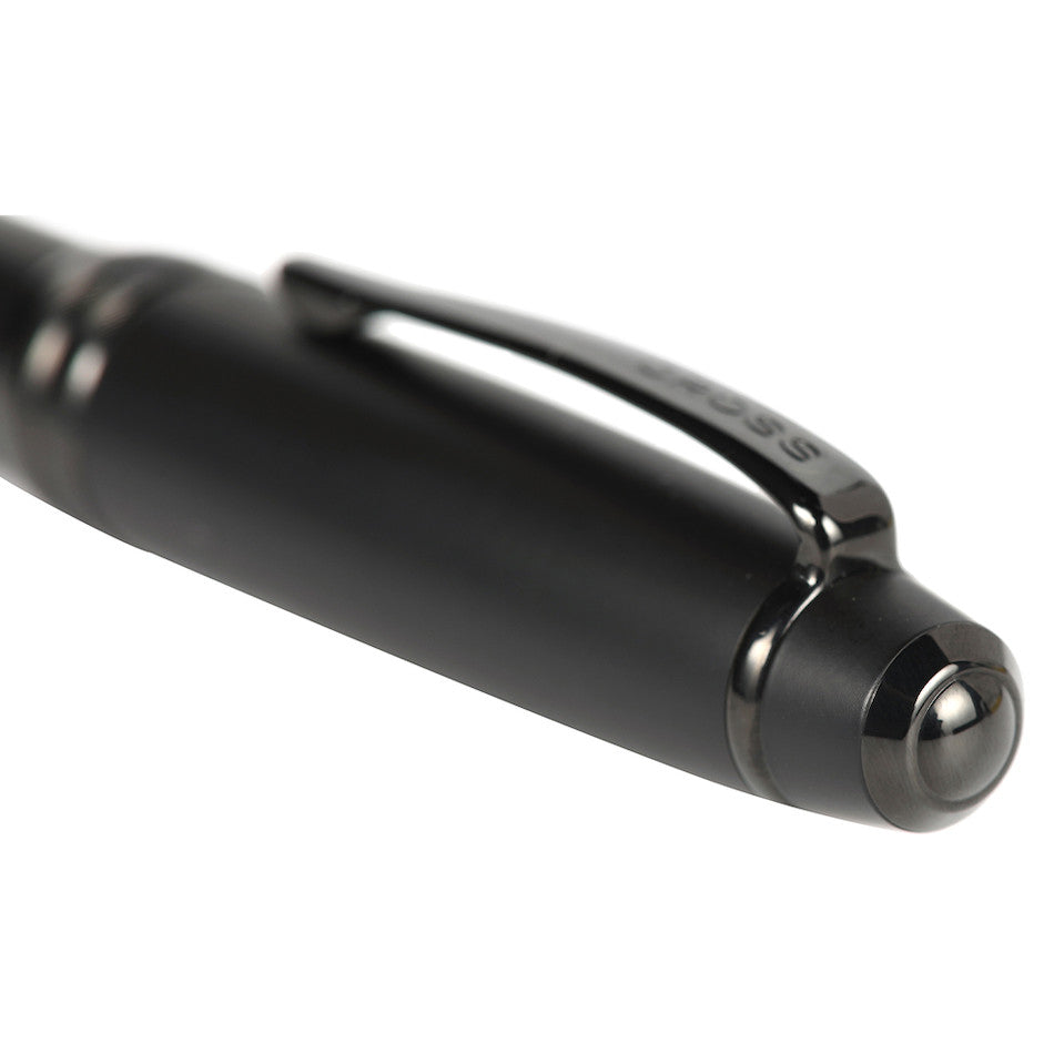 Premium Cross Bailey Fountain Pen - Black Lacquer with Gold Trim - Elegant Writing Instrument for Business, Calligraphy & Gift Giving