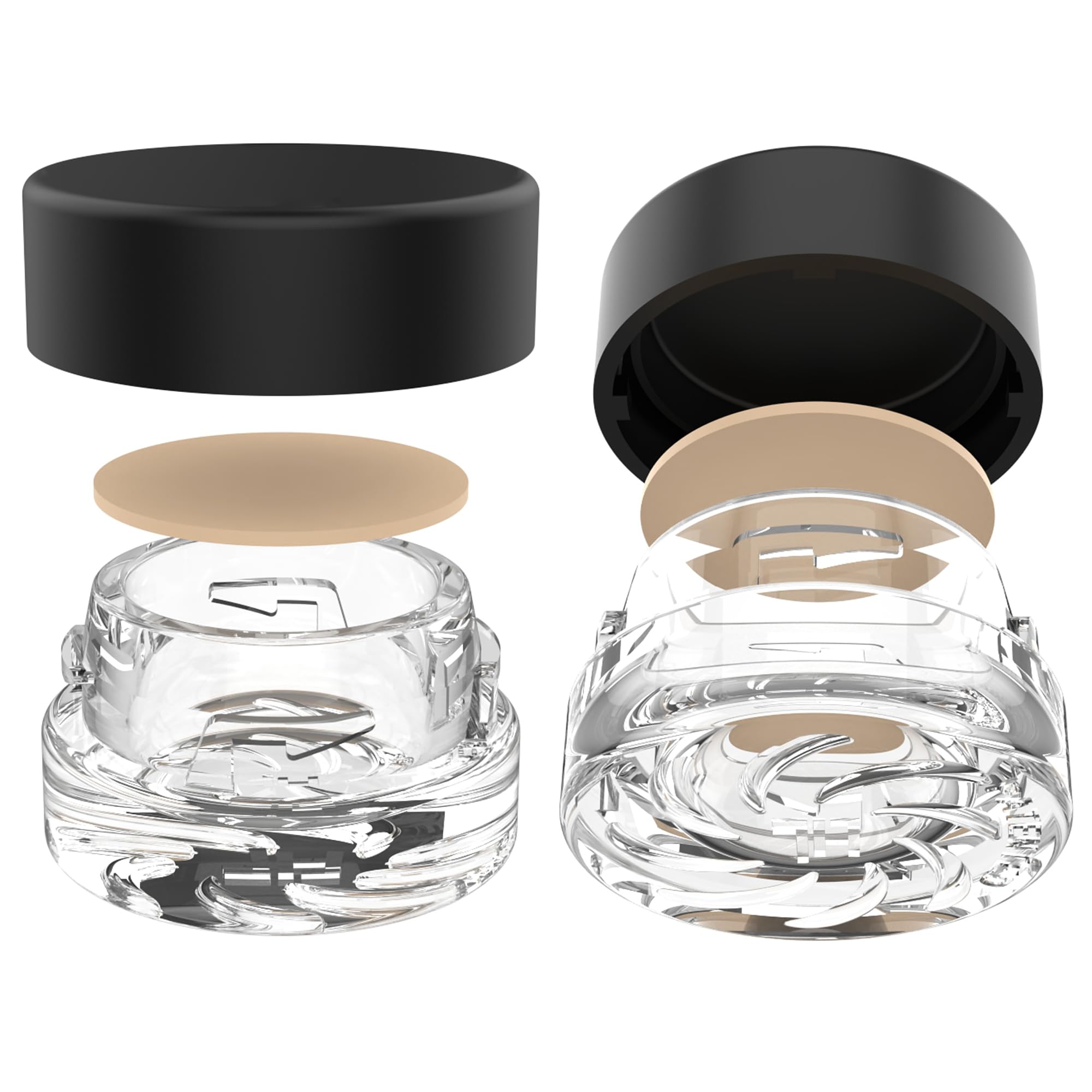 5ml Supercell Clear Glass Thick Child Resistant Containers – Airtight Concentrate Storage Jars for Essential Oils, CBD Oil, Lip Balm, Wax & Cosmetics – Premium PTFE Cap Seal with Black Lid (100 Pack) – Perfect for DIY Skincare, Aromatherapy & Cannabis Storage