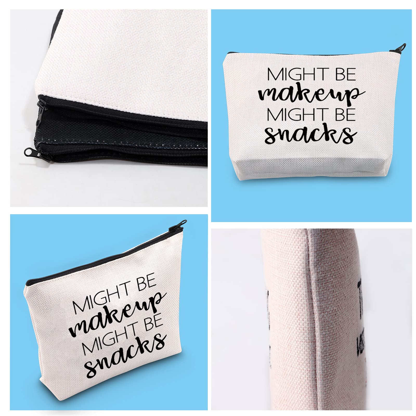 GJTIM Funny Novelty Makeup Cosmetic Bag - Cute Travel Toiletry Pouch for Cosmetics or Snacks - Perfect Gift for Women & Girls - Great for Travel, Gym, Beach & Daily Use