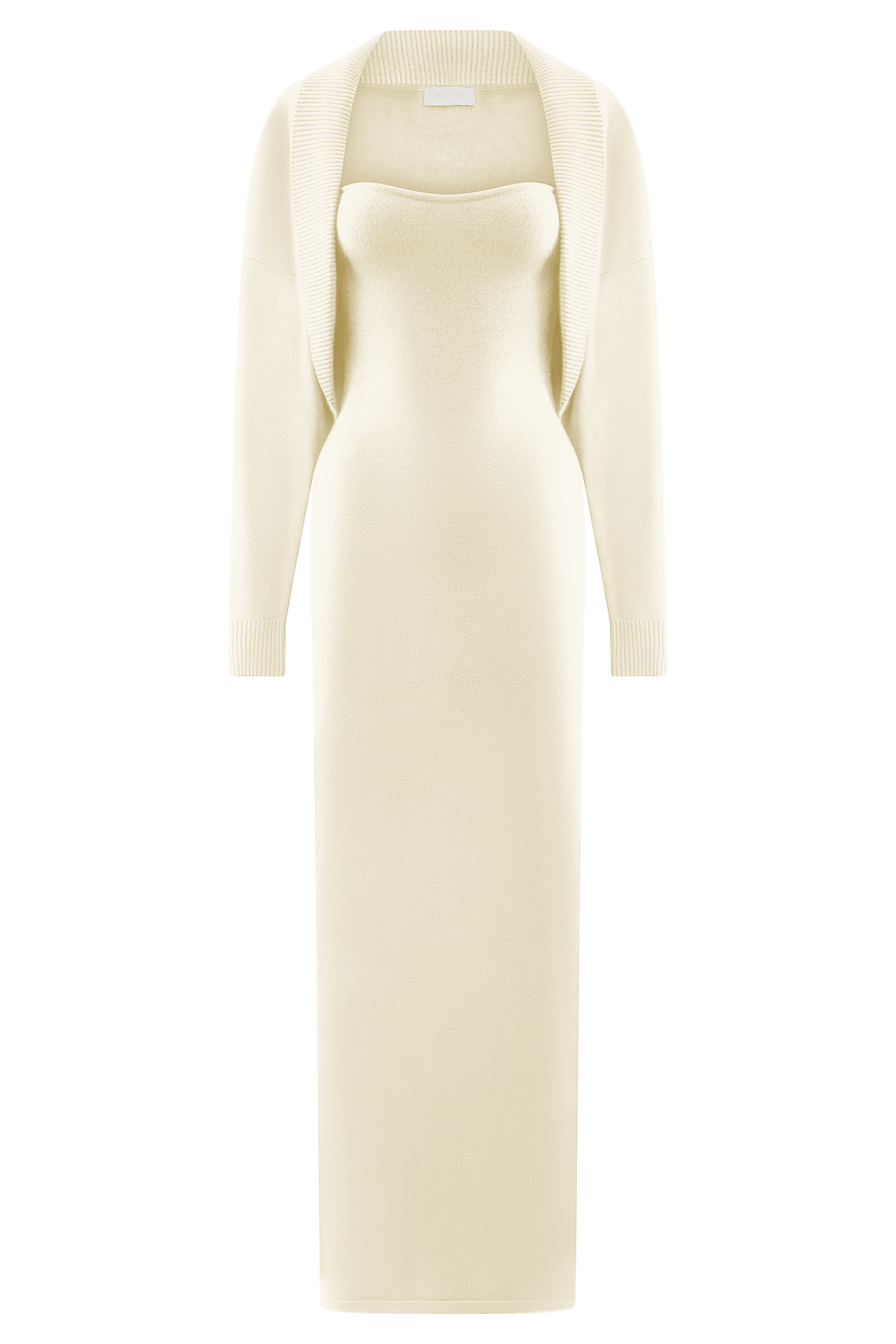 Kingston Knit Maxi Dress in Ivory - Elegant Long Flowy Summer Dress for Women, Perfect for Beach Vacations, Date Nights & Casual Outings