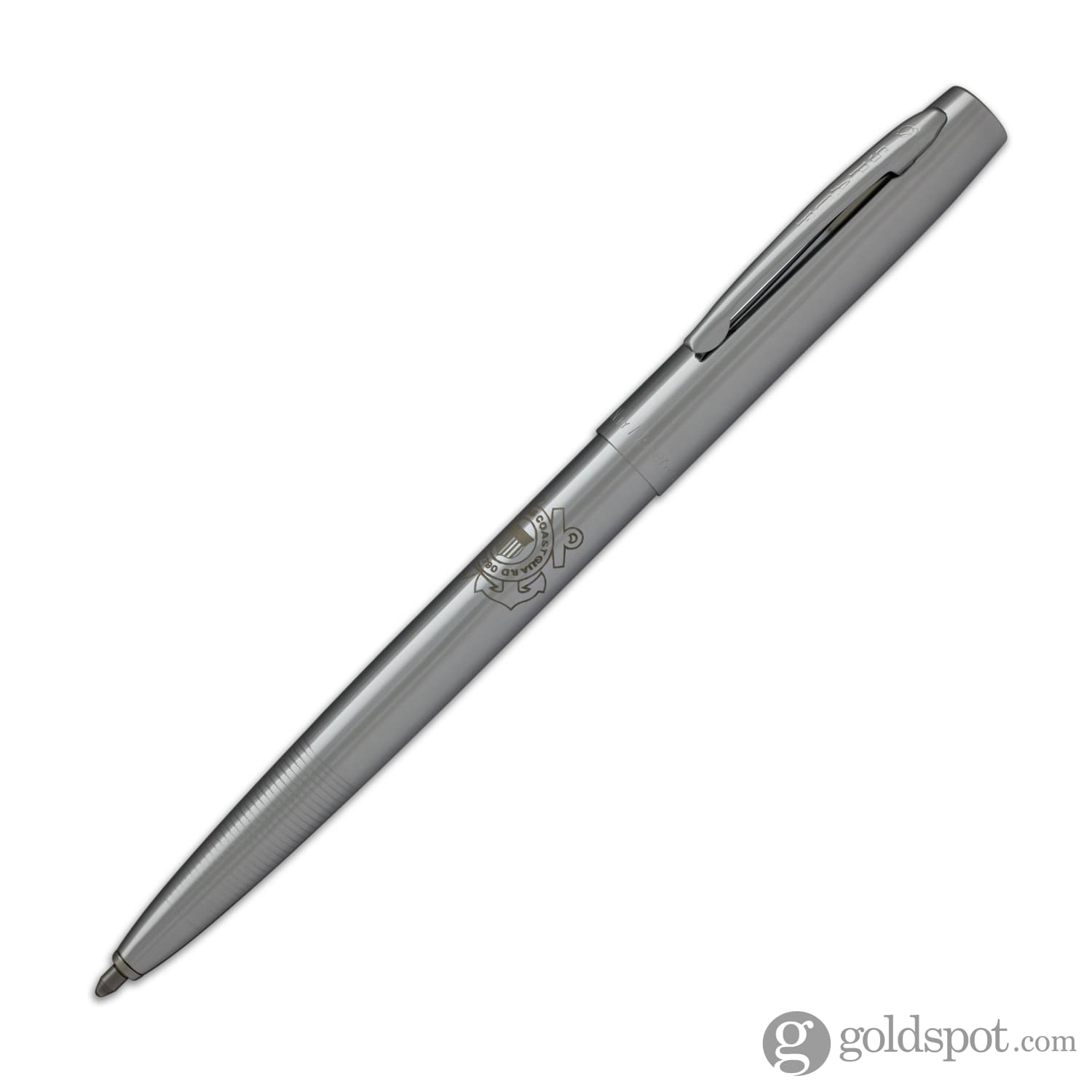 Fisher Space Pen Chrome Plated Ballpoint Pen with US Coast Guard Insignia - Perfect for Military Gifts, Collectors & Everyday Writing
