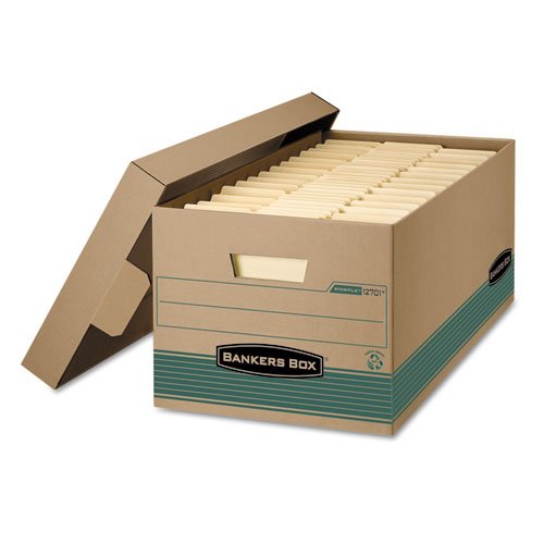 Bankers Box Stor/File Storage Box - Letter Size, Green for Office & Home Organization