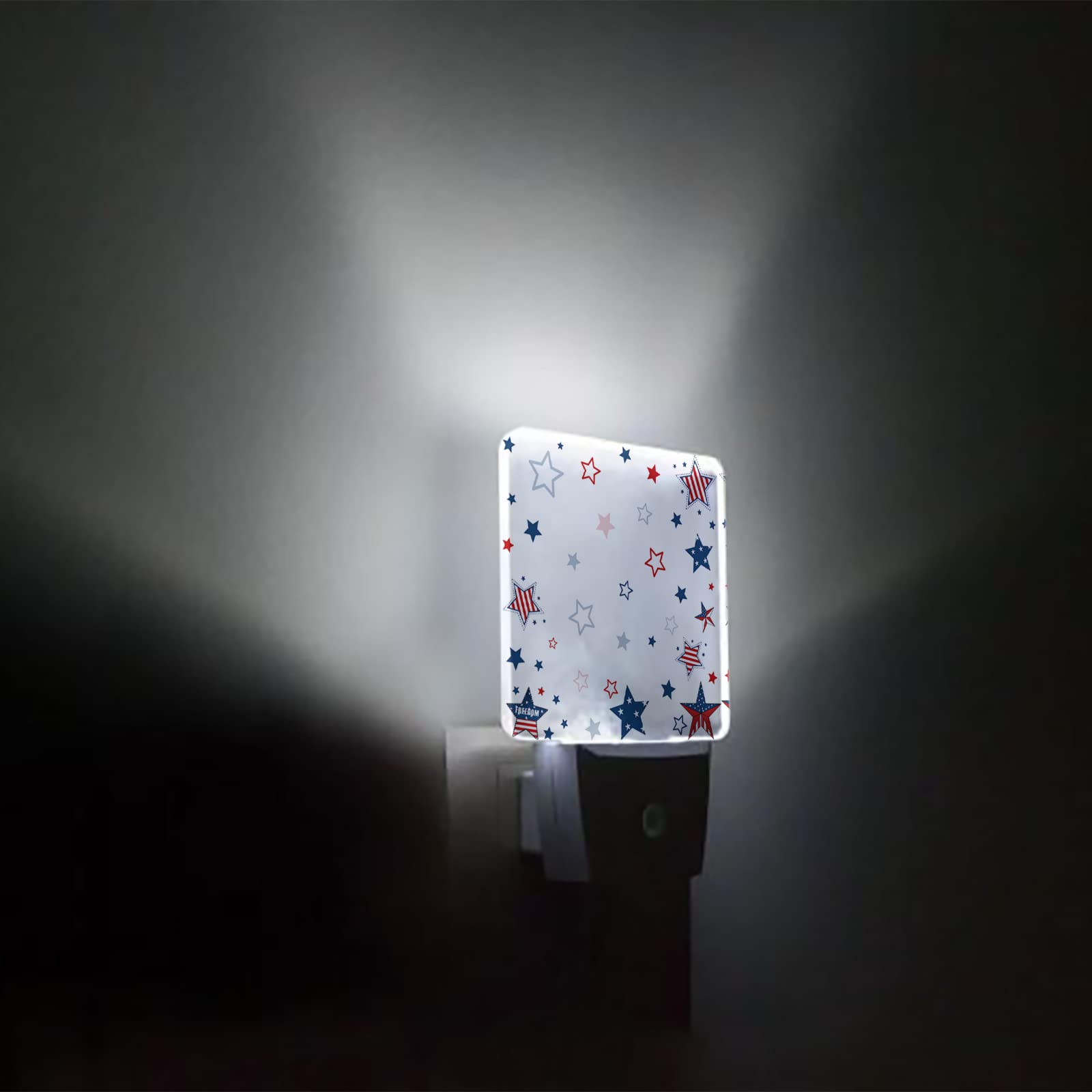 USA Flag LED Night Light with Auto Sensor - Perfect for Bedroom & Bathroom