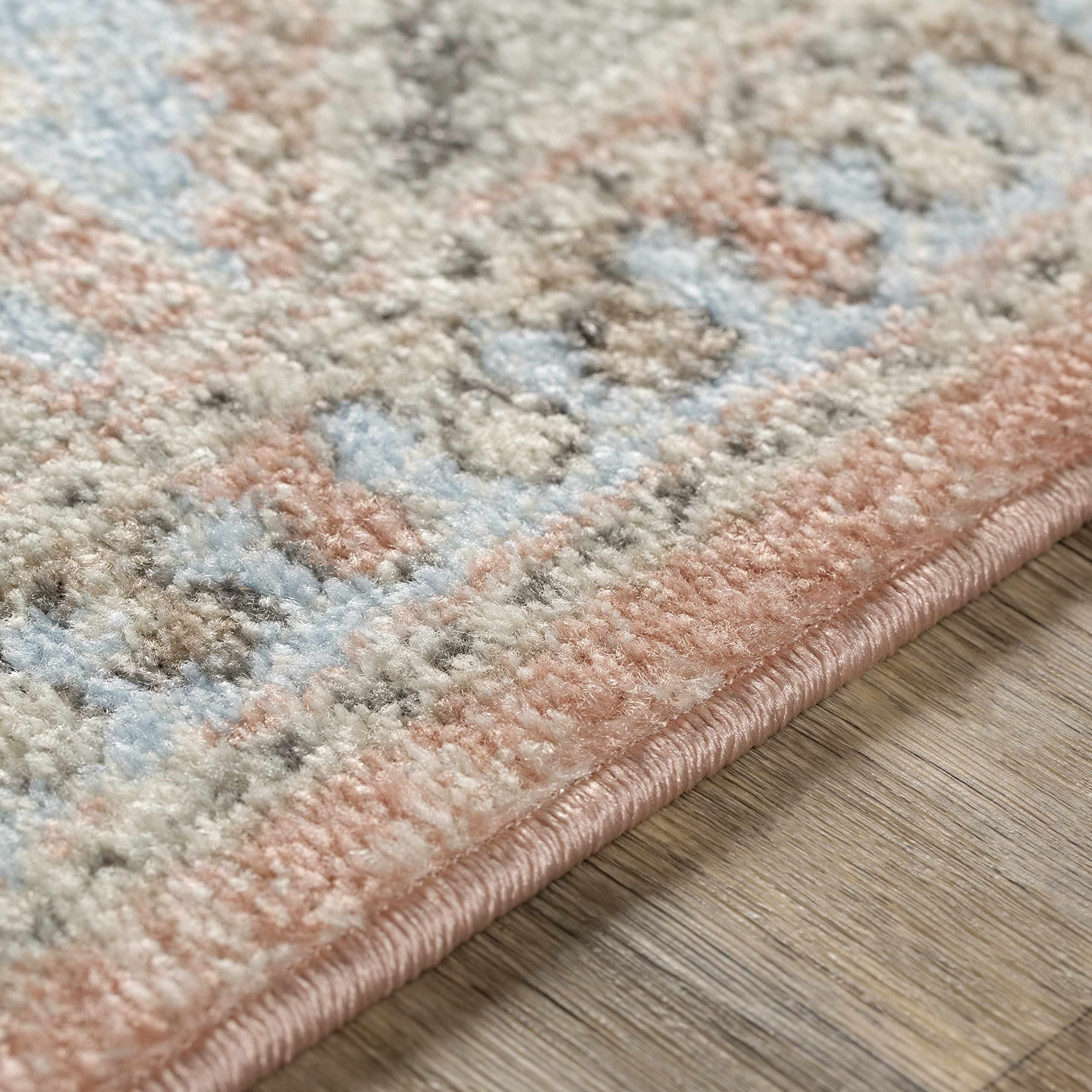 Hauteloom Mantador Traditional Gray Beige Blue Area Rug 7'10