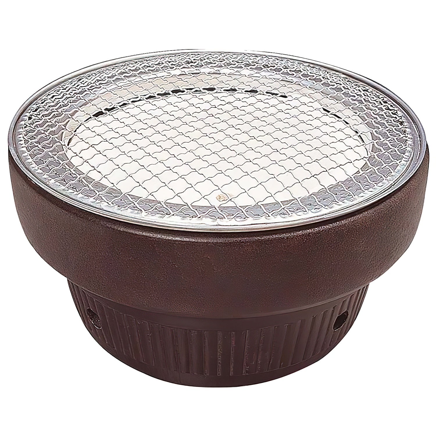 Premium Kinka Ceramic Dark Brown Charcoal Konro Grill - Japanese BBQ Grill for Outdoor Cooking, Camping & Backyard Gatherings