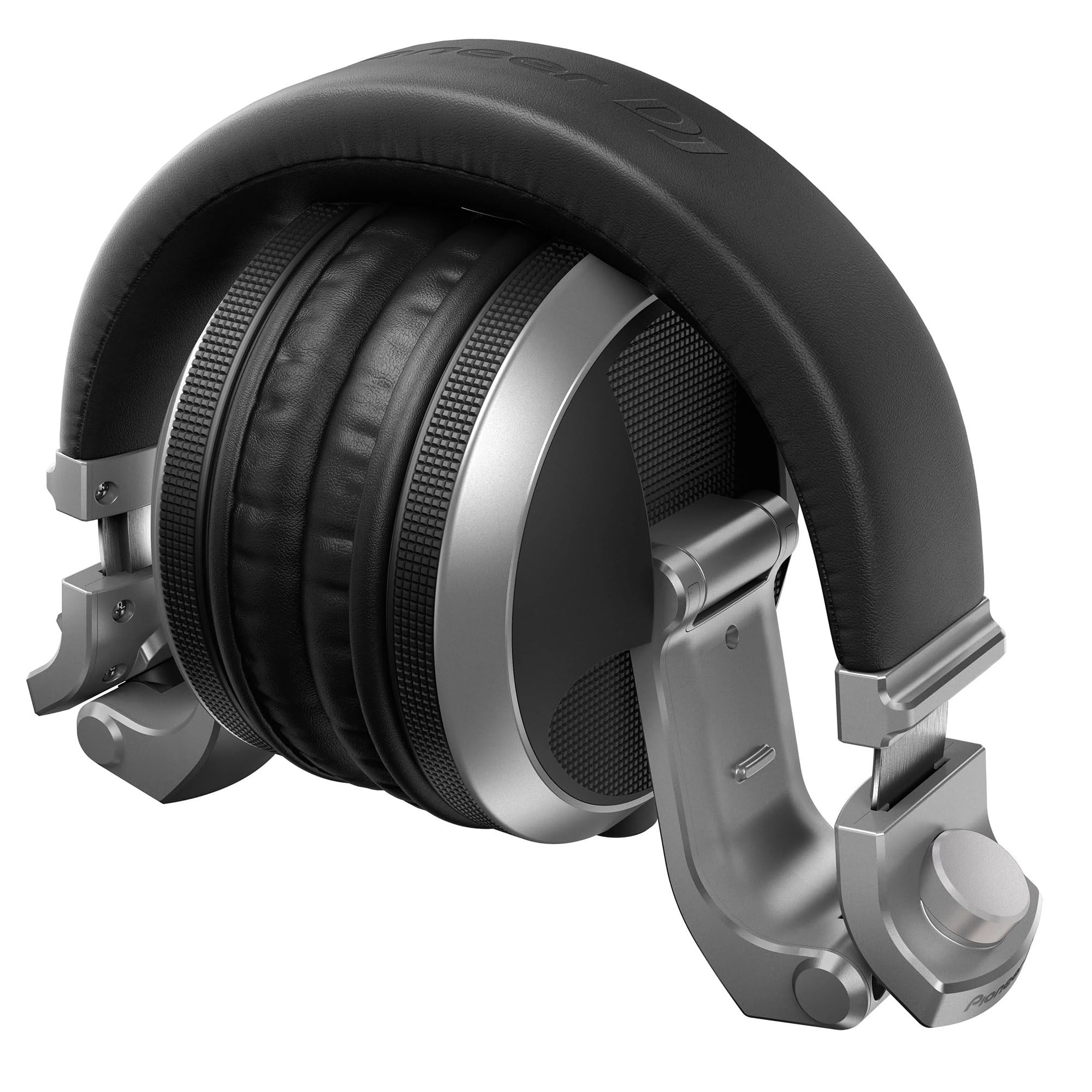 Pioneer HDJ-X5 Professional Over-Ear DJ Headphones - Silver with Carrying Case, Stand & Cleaning Cloth | High-Fidelity Sound for DJing, Studio Recording & Live Performances