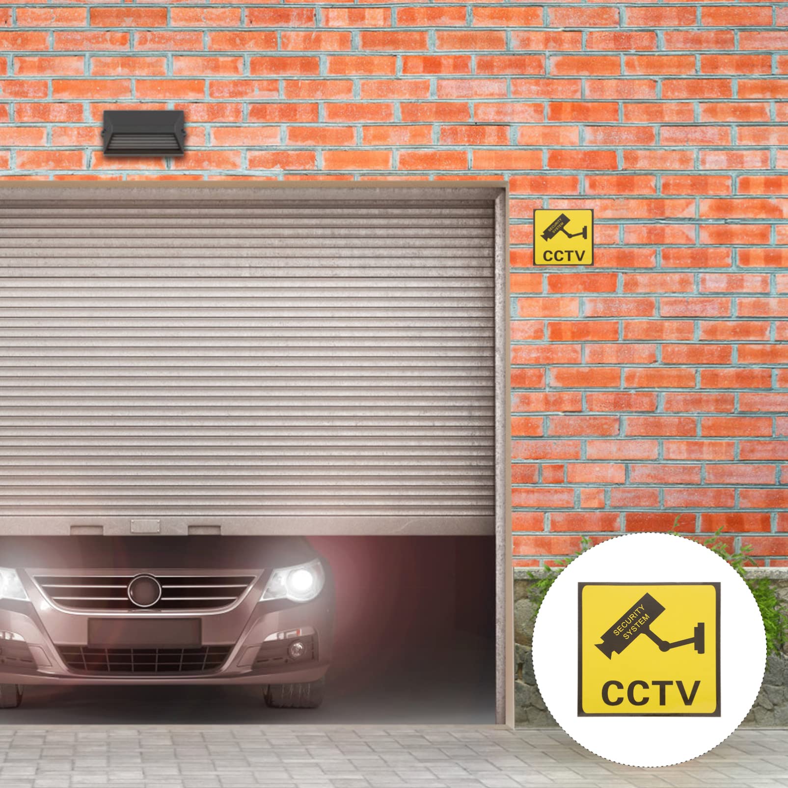 10pcs CCTV Warning Stickers - Vinyl Decals for Monitor & Office Camera Security