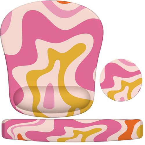 Abstract Pink Retro Swirl Modern