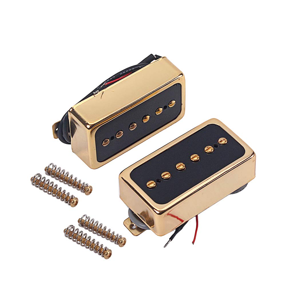Alnicov P90 Single Coil Pickup Set - Bridge & Neck Position Humbucker Replacement for Electric Guitar - Perfect for Blues, Rock & Jazz Performances
