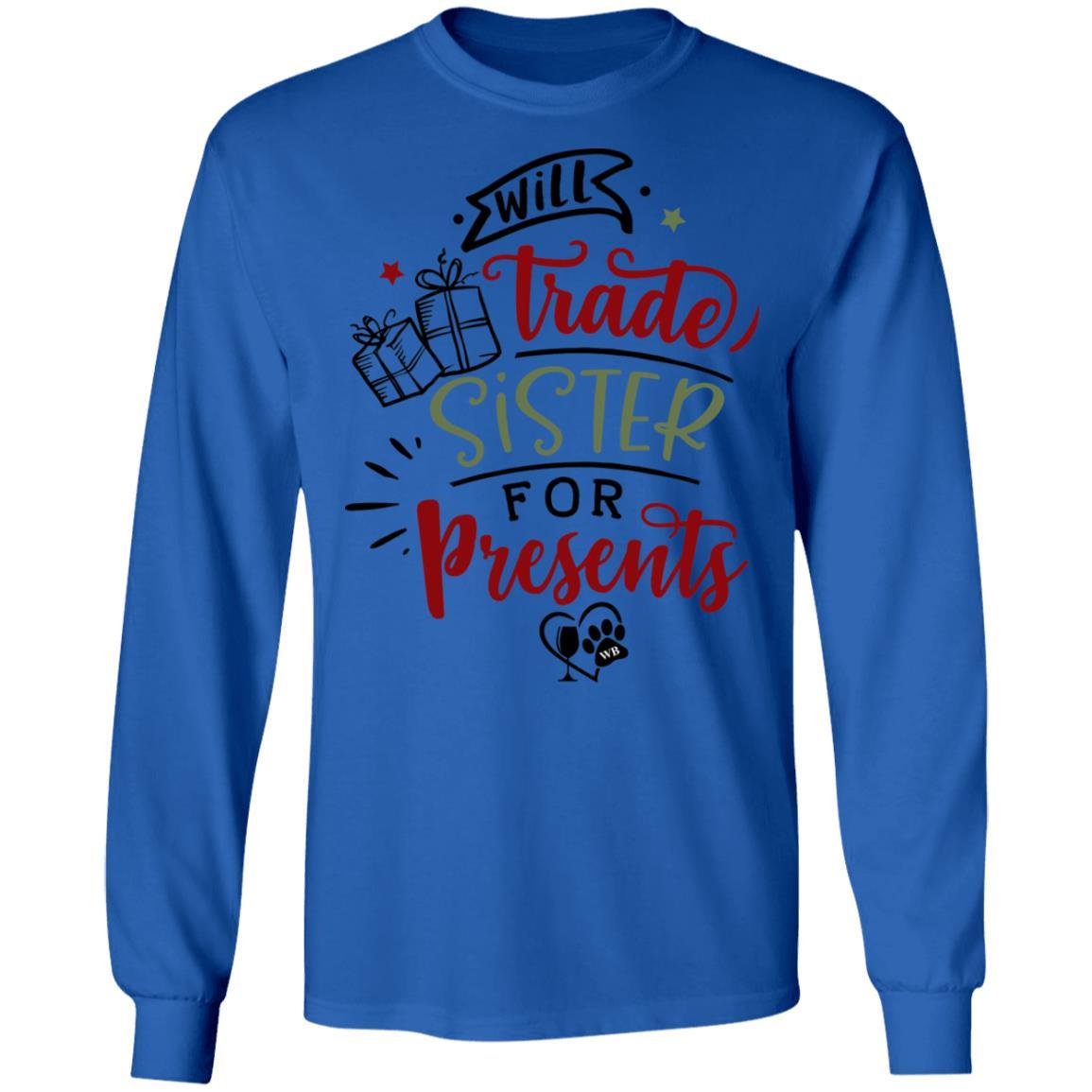 WineyBitches.Co Funny Sibling Gift T-Shirt - Ultra Cotton Long Sleeve Tee for Christmas, Birthday & Family Gifts | Sarcastic Humor Apparel for Sisters & Brothers
