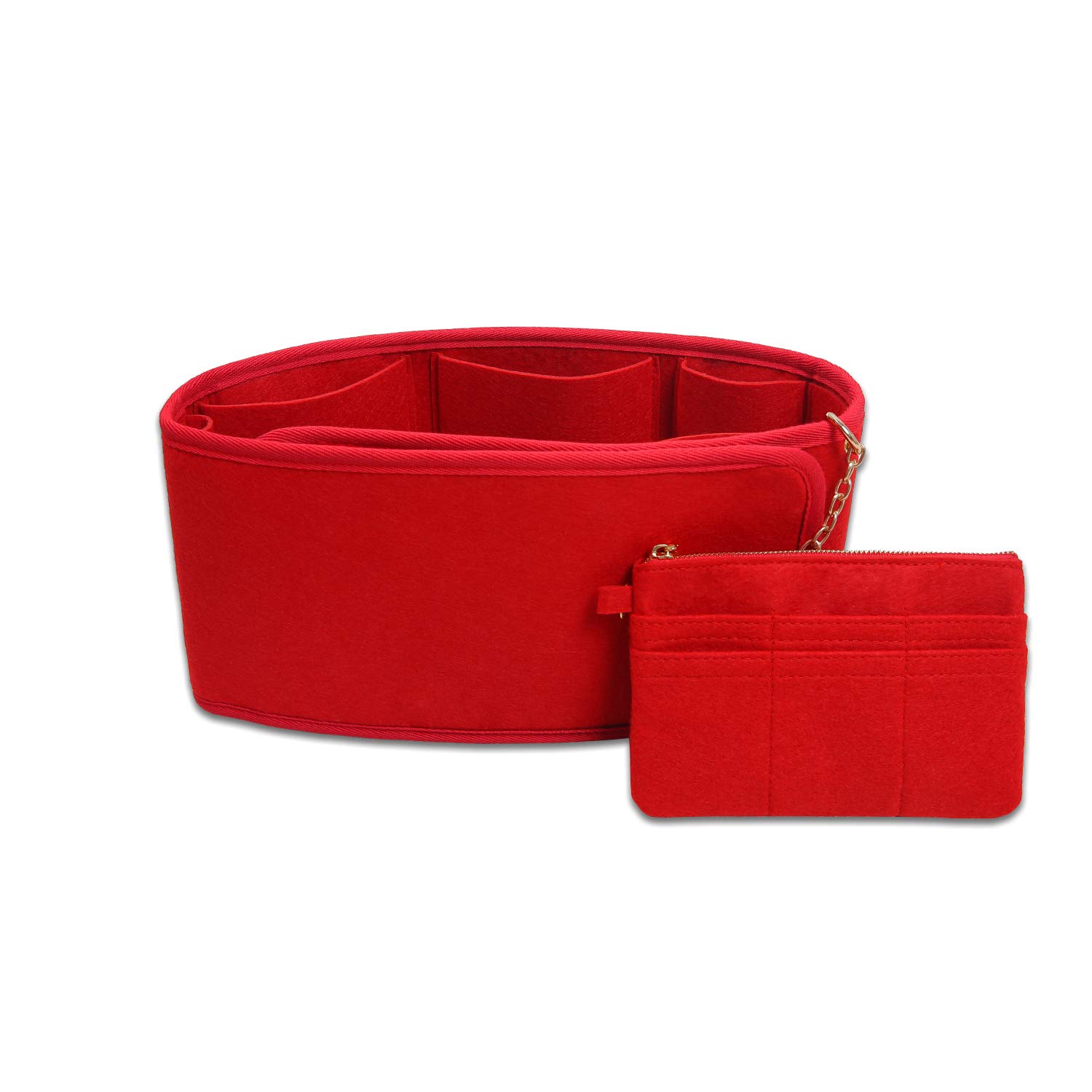 Premium Felt Purse Organizer Insert with Card Slots & Wallet - Perfect for LV Speedy, Neverfull, Tote Bags | Keep Your Handbag Neat & Organized for Work, Travel & Daily Use