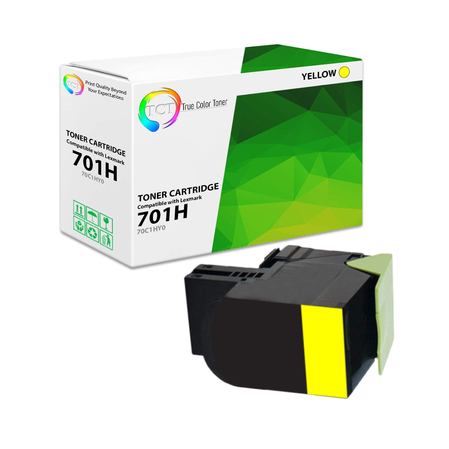 Lexmark 701H Yellow Toner Cartridge - 70C1HY0 Compatible for CS310dn/CS410dn/CS510de Printers (3,000 Pages) - Office & Home Printing