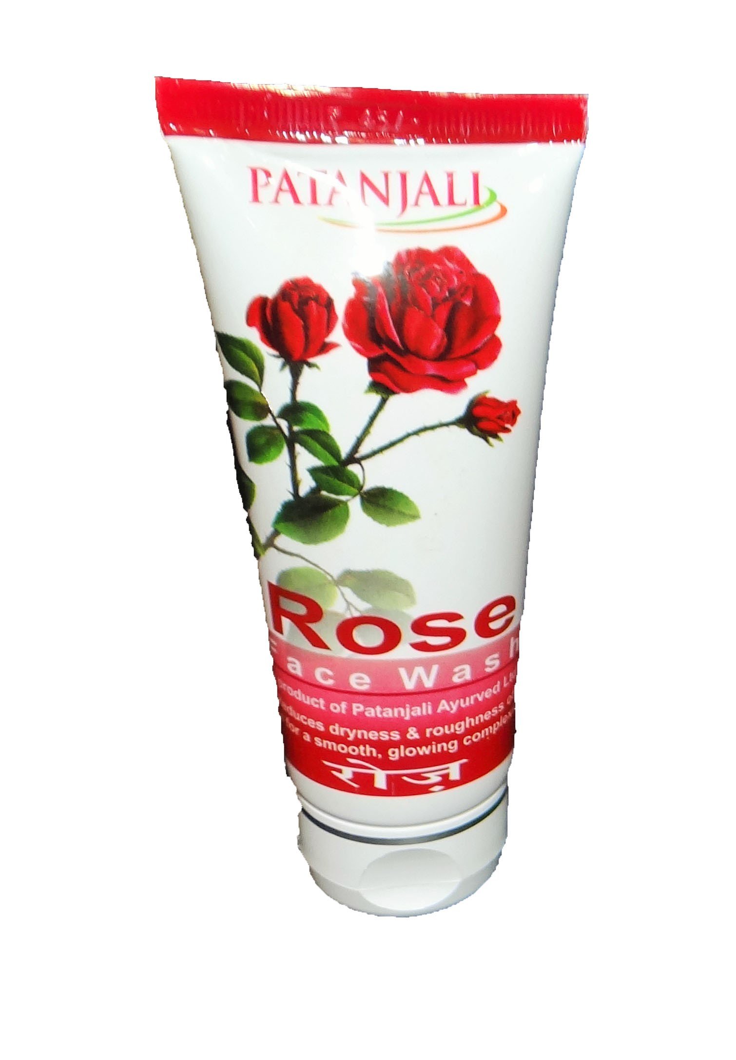 Patanjali Rose Face Wash for Glowing Skin - Natural & Organic Cleanser for Daily Use - Brightening & Hydrating Facial Wash for All Skin Types - Perfect for Morning & Night Skincare Routine