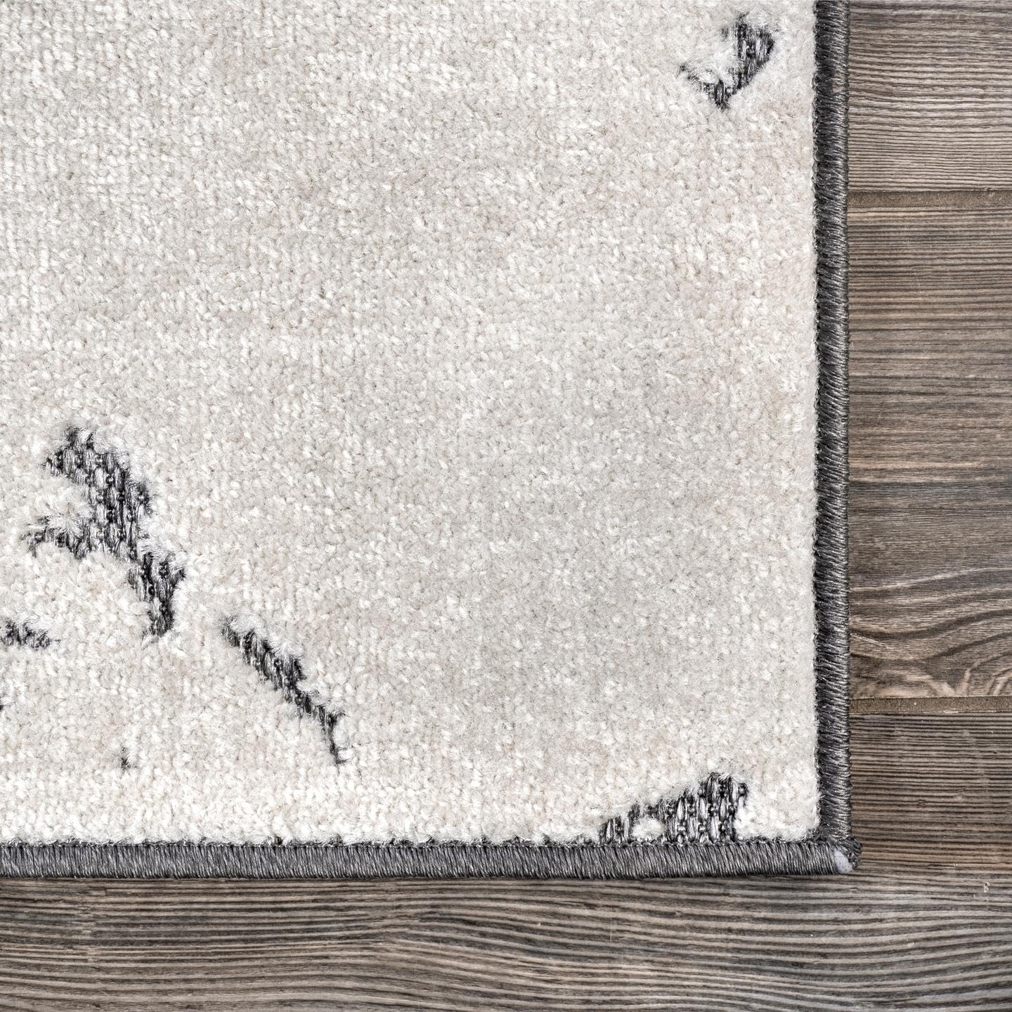 nuLOOM Blaire Textured Lattice Indoor/Outdoor Area Rug 8x10 Feet, Grey - Perfect for Living Room, Bedroom, Patio & Outdoor Spaces