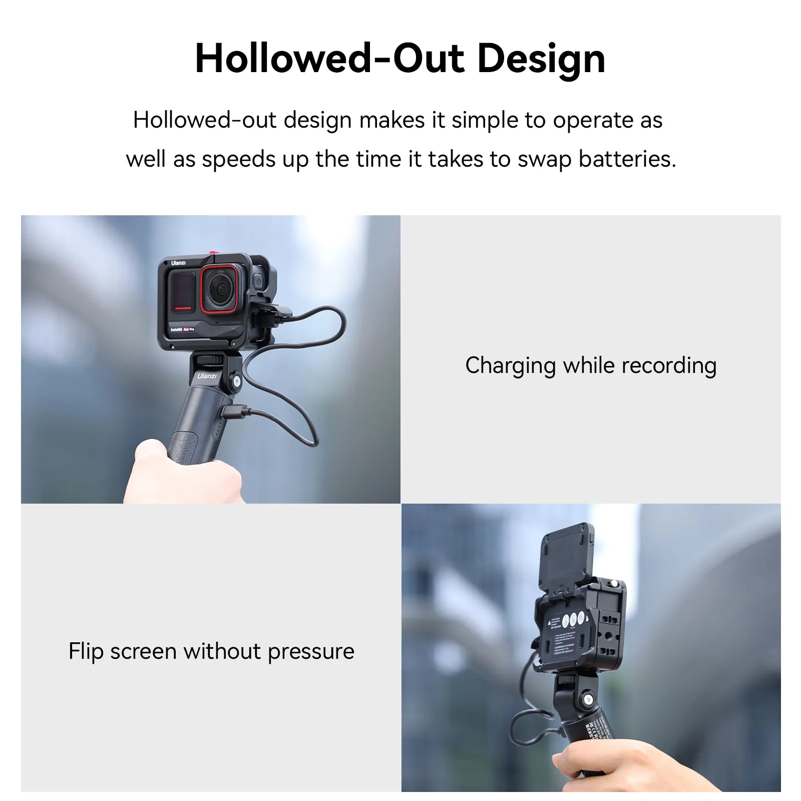 Ulanzi Metal Cage for Insta360 Ace & Ace Pro (C012) - Durable Protective Case for Action Camera - Perfect for Vlogging, Travel & Outdoor Adventures