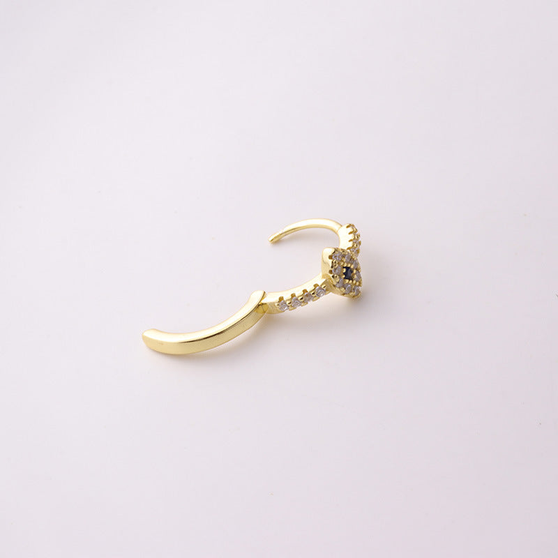 Small Hoop Earrings with Eye Ball Cartilage Design | HSPJ500 | Perfect for Punk, Gothic & Alternative Fashion Styles