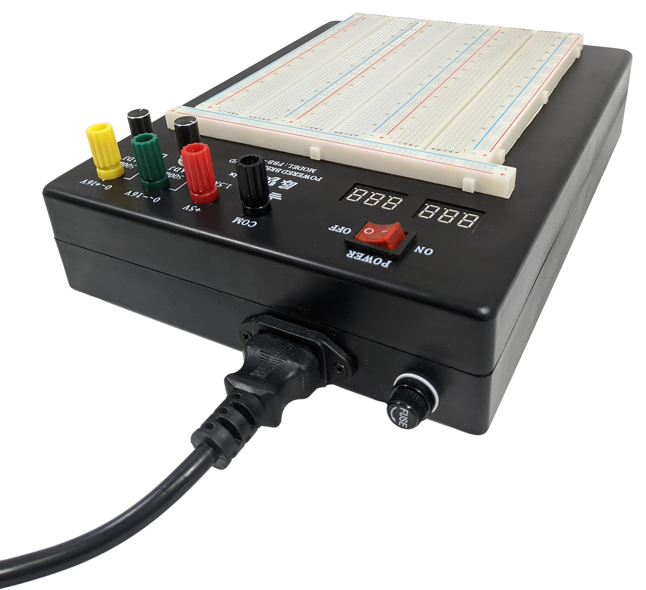 2390 Tie Points Solderless Breadboard Kit with 3 Regulated Power Supplies & 2 LED Voltmeters - Perfect for Electronics Prototyping, Arduino Projects, and STEM Education