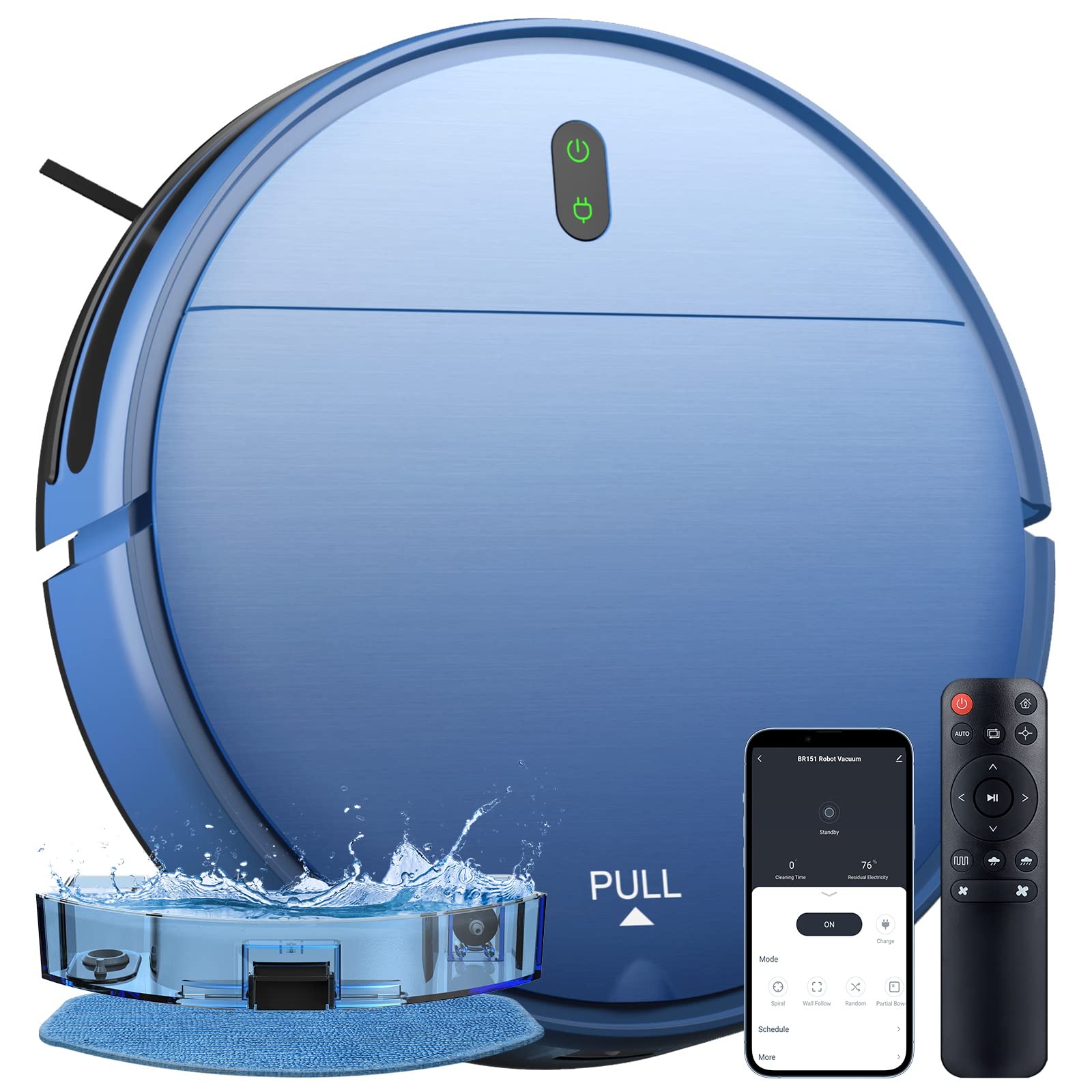 ZCWA 2-in-1 Robot Vacuum and Mop Cleaner with Self-Charging, WiFi/APP Control, Powerful Suction for Hard Floors, Carpets & Pet Hair - Perfect for Smart Homes & Pet Owners