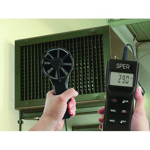 Digital Psychrometer Anemometer - Accurate Humidity & Wind Speed Meter for HVAC, Weather Monitoring, and Indoor/Outdoor Use