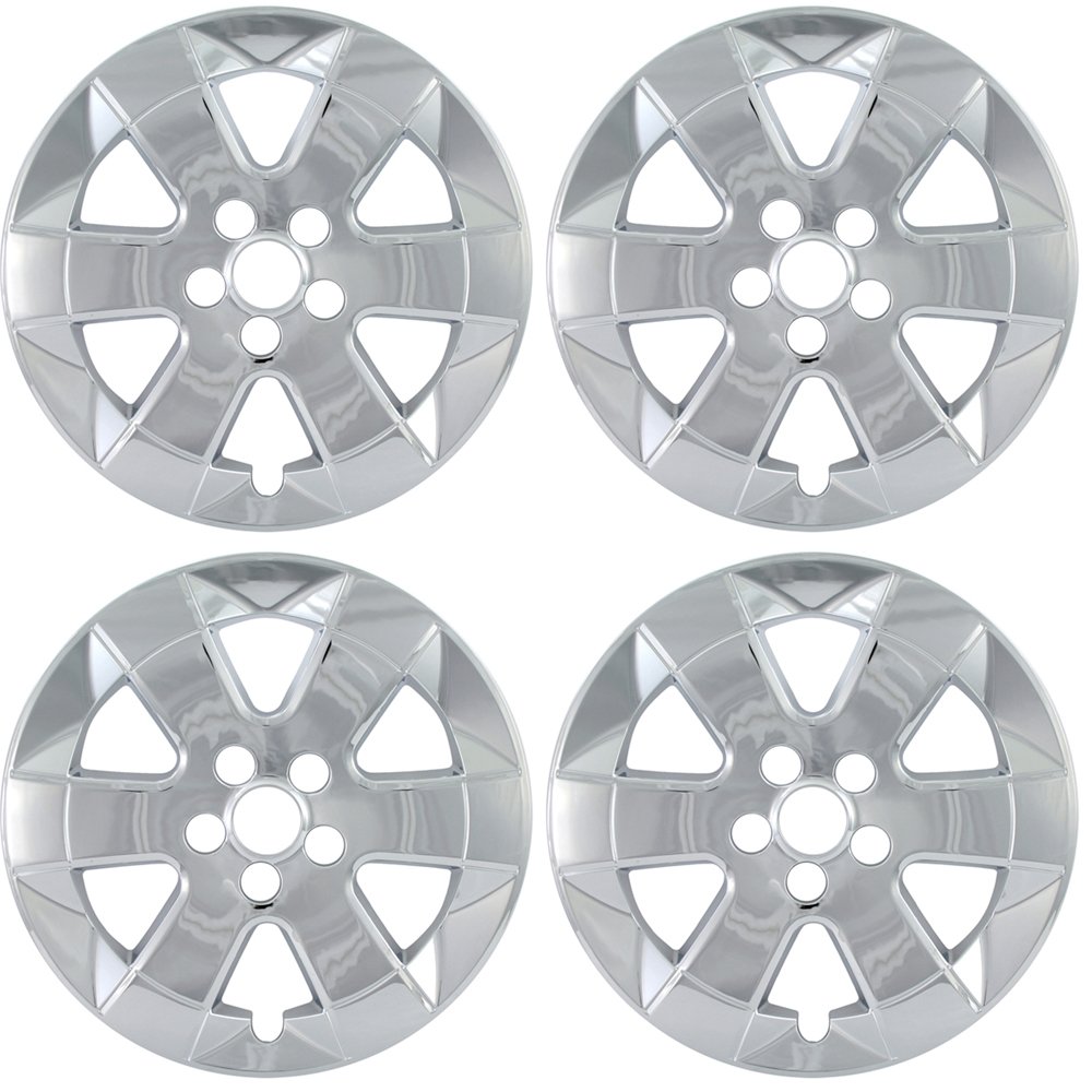 OxGord 15 Inch Wheel Skins for 2004-2009 Toyota Prius (Set of 4) - Chrome ABS Wheel Covers - Durable Tire Replacement Caps - Perfect for Car Upgrades & Road Protection