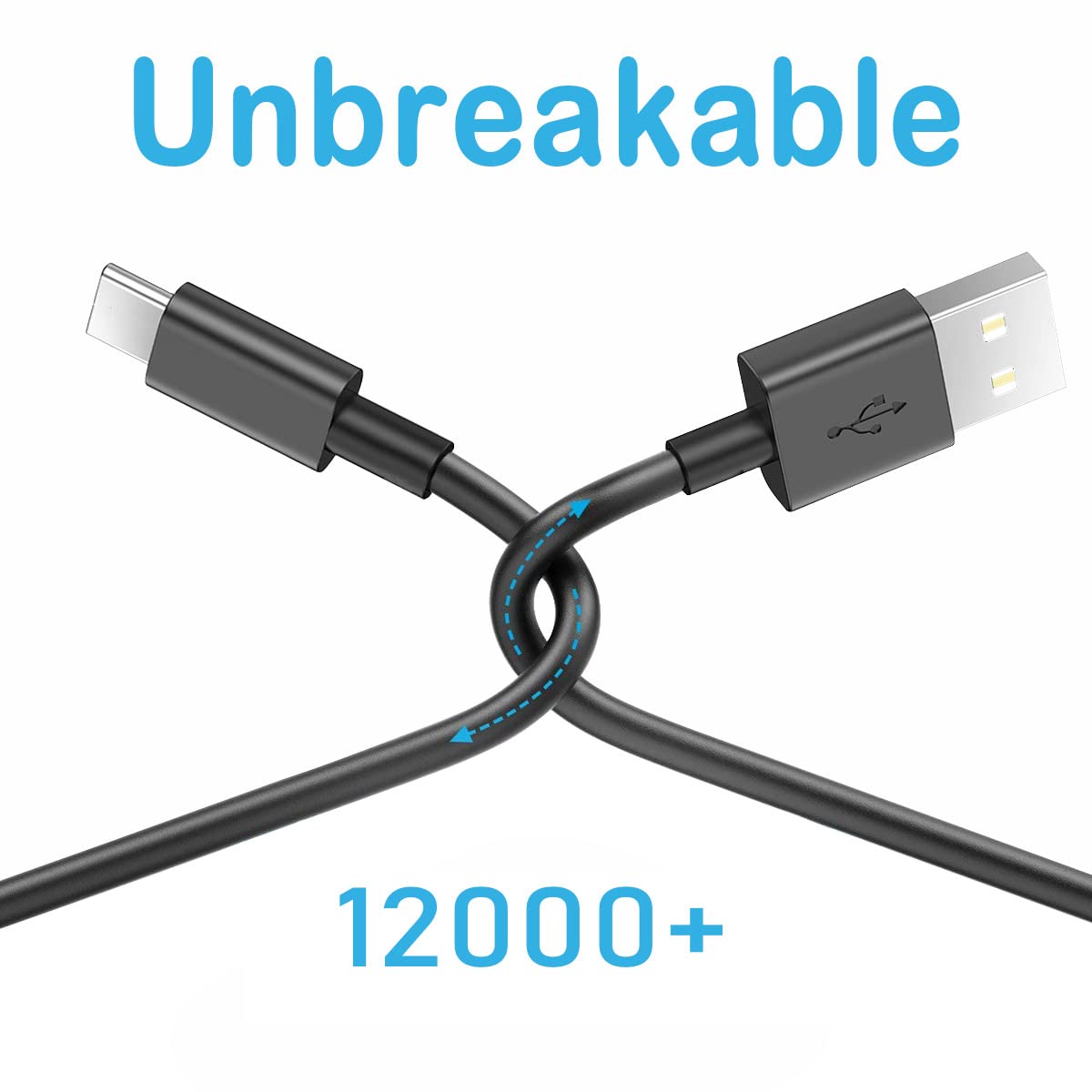 Premium Noise Cancelling Headphones Charger Cable - Compatible with ZIHNIC, Soundcore Life Q20, iJoy, MUSICOZY, TUINYO, OneOdio A70/A11, MIDOLA & Gorsun Wireless Bluetooth Headphones - Fast Micro USB Charging Cord for Home, Office & Travel Use