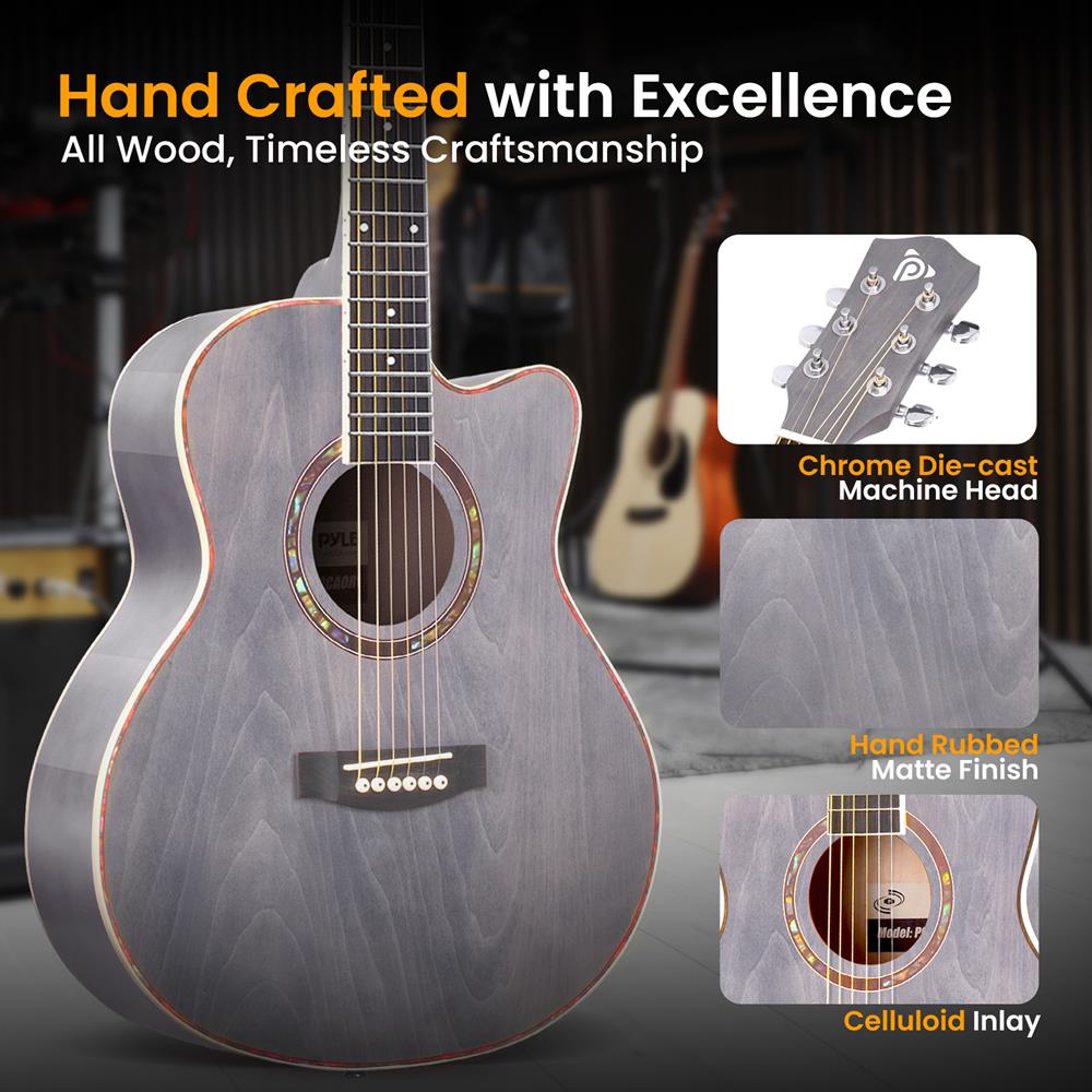 Best Acoustic Guitar Kit for Beginners - Complete Set with Tuner, Strings & Case - Perfect for Camping, Travel & Home Practice