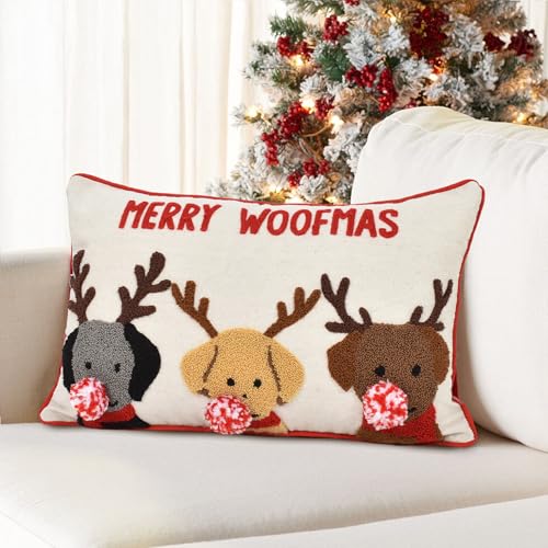 Christmas-linen Red Dogs