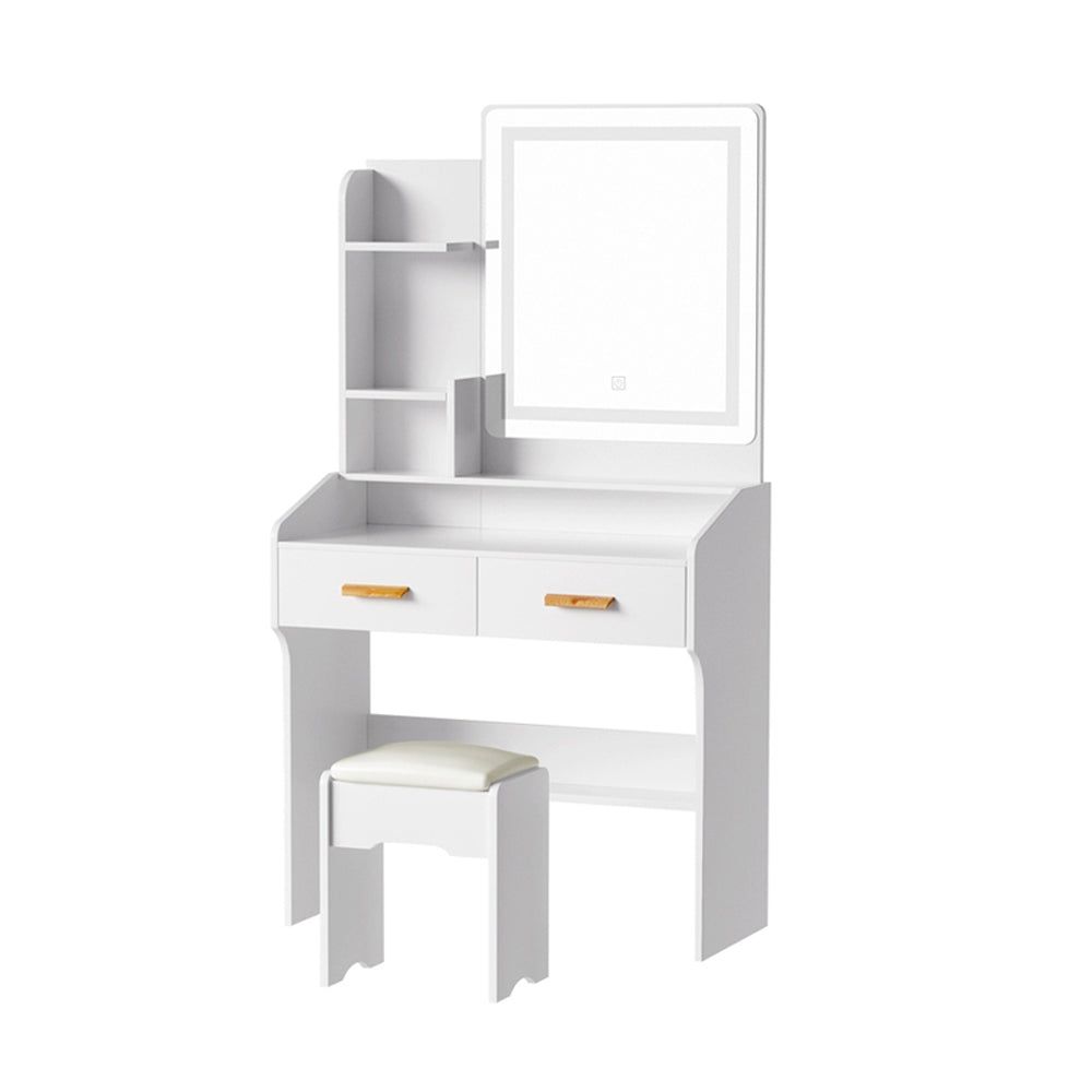 Artiss White Doria Vanity Dressing Table Set with LED Mirror and Stool - Perfect for Bedroom Makeup & Beauty Organization