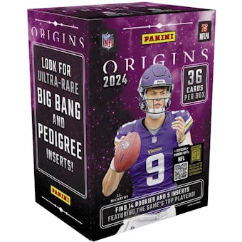 2024 Panini Origins Football International 6-Pack Blaster Box - Collectible Trading Cards for NFL Fans, Perfect for Gifts, Trading & Display