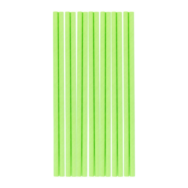 Eco-Friendly Green Paper Straws 24 Pack - Biodegradable & Compostable Drinking Straws for Parties, Restaurants, and Home Use
