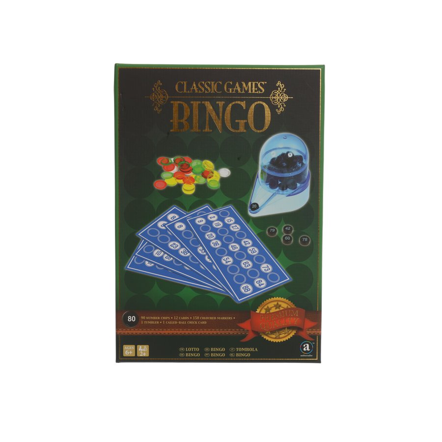 Ambassador Classic Games Bingo Set - Vintage Bingo Game for Family Game Night, Parties & Social Gatherings