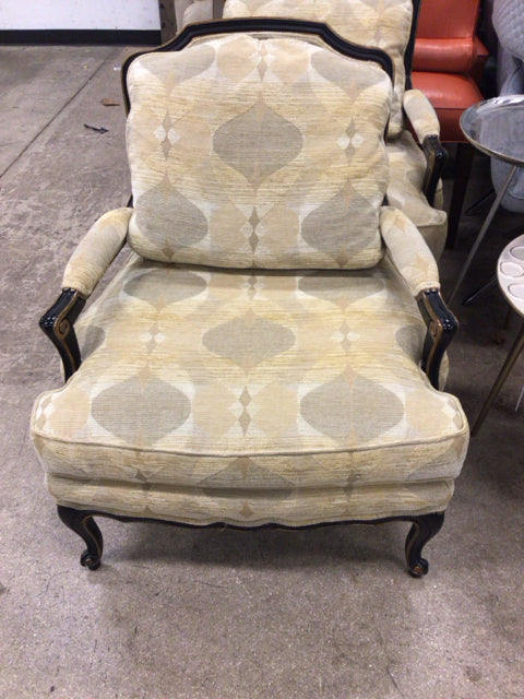Sherrill Furniture Gold Fabric Bergere Arm Chair with Pillow - Elegant Accent Chair for Living Room, Bedroom & Office Decor
