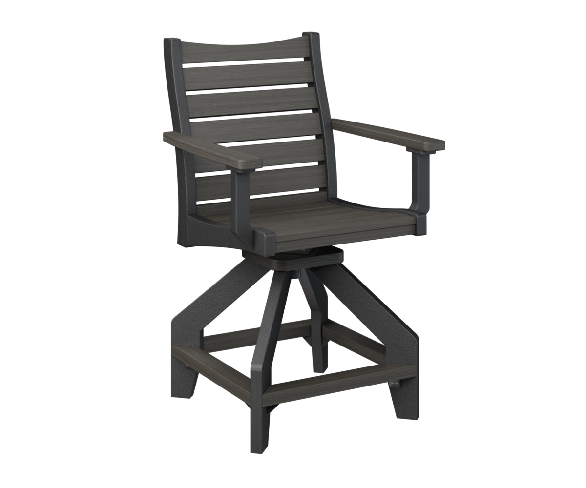 Berlin Gardens Bristol Swivel Counter Chair - Adjustable Height Bar Stool with 360° Rotation, Padded Seat & Backrest - Perfect for Kitchen Islands, Breakfast Bars & Home Decor