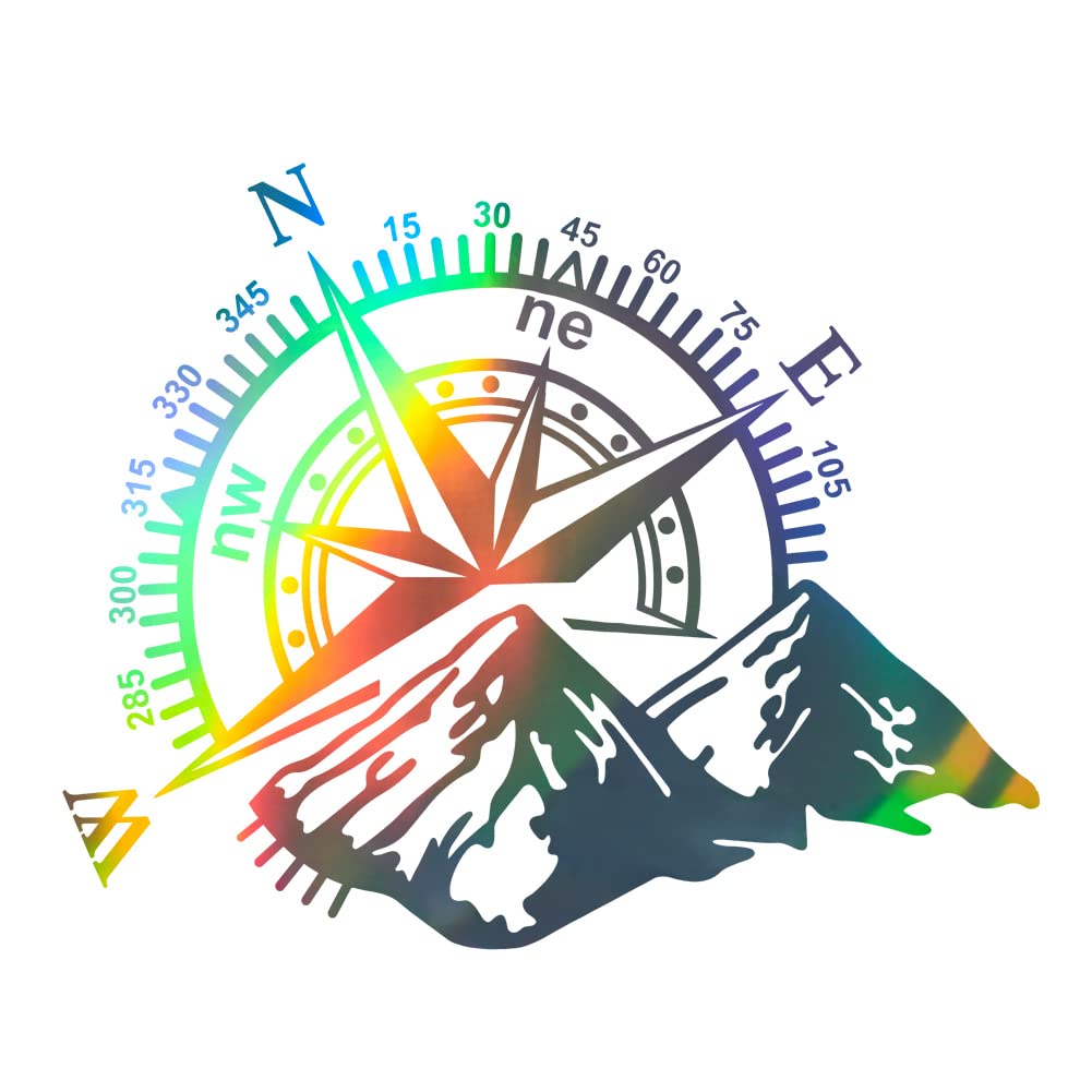 JSCARLIFE Car Compass Decal - 23.6