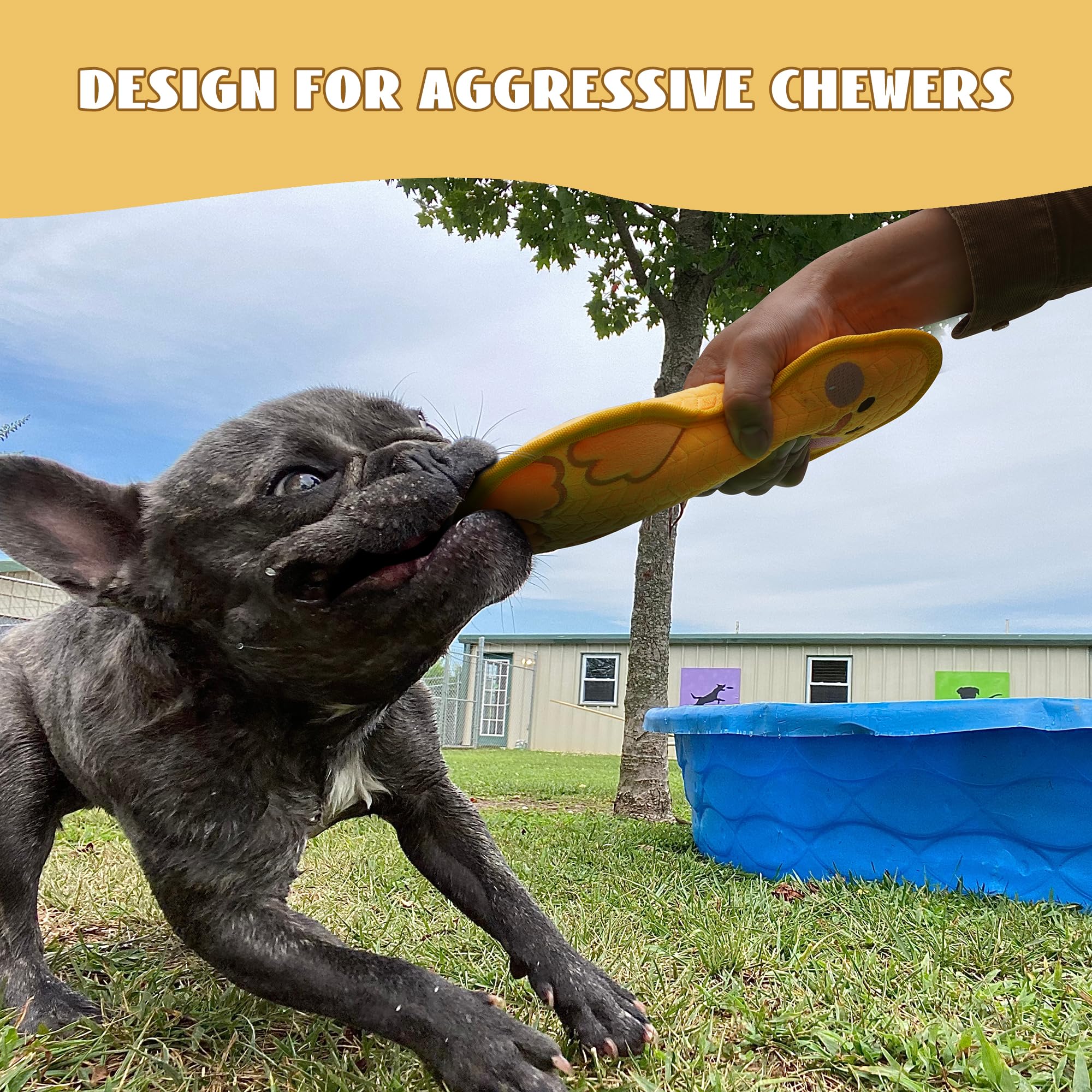 Durable Duck Squeaky Dog Toy for Aggressive Chewers - 2025 Indestructible Chew Proof Plush with Double Reinforced Layers - Soft & Tough Interactive Pet Toy for Large Dogs - Perfect for Playtime, Training & Anxiety Relief (Yellow)