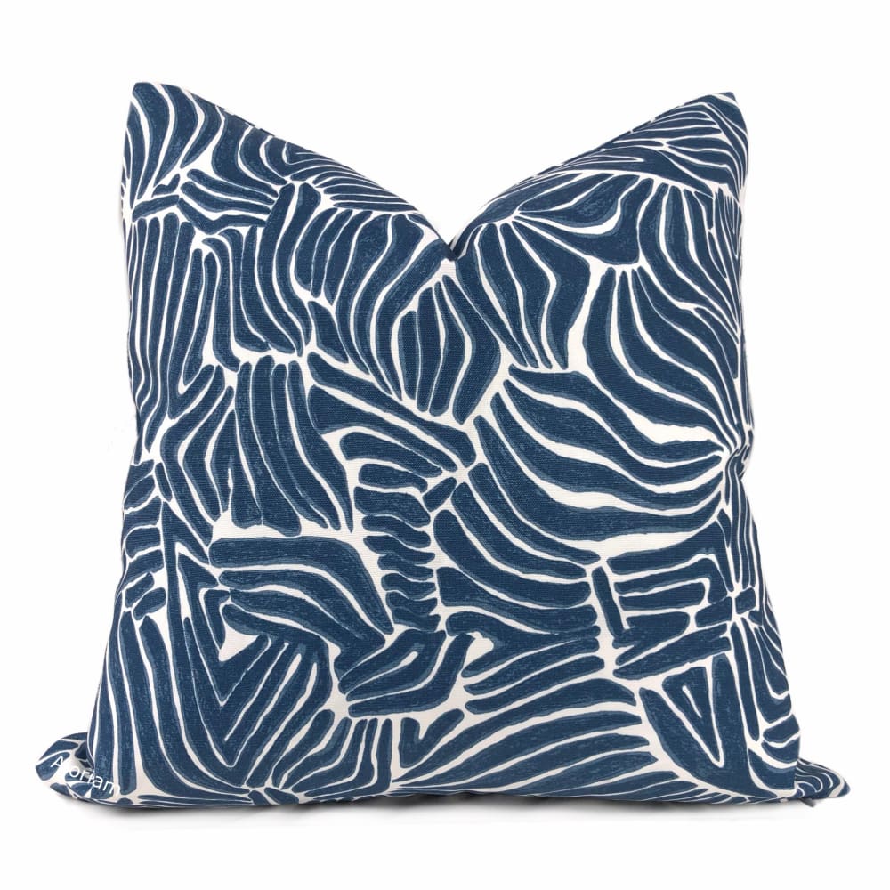 Zakara Blue and White Decorative Pillow Cover - Indoor & Outdoor Use for Patio, Porch, and Living Room Decor