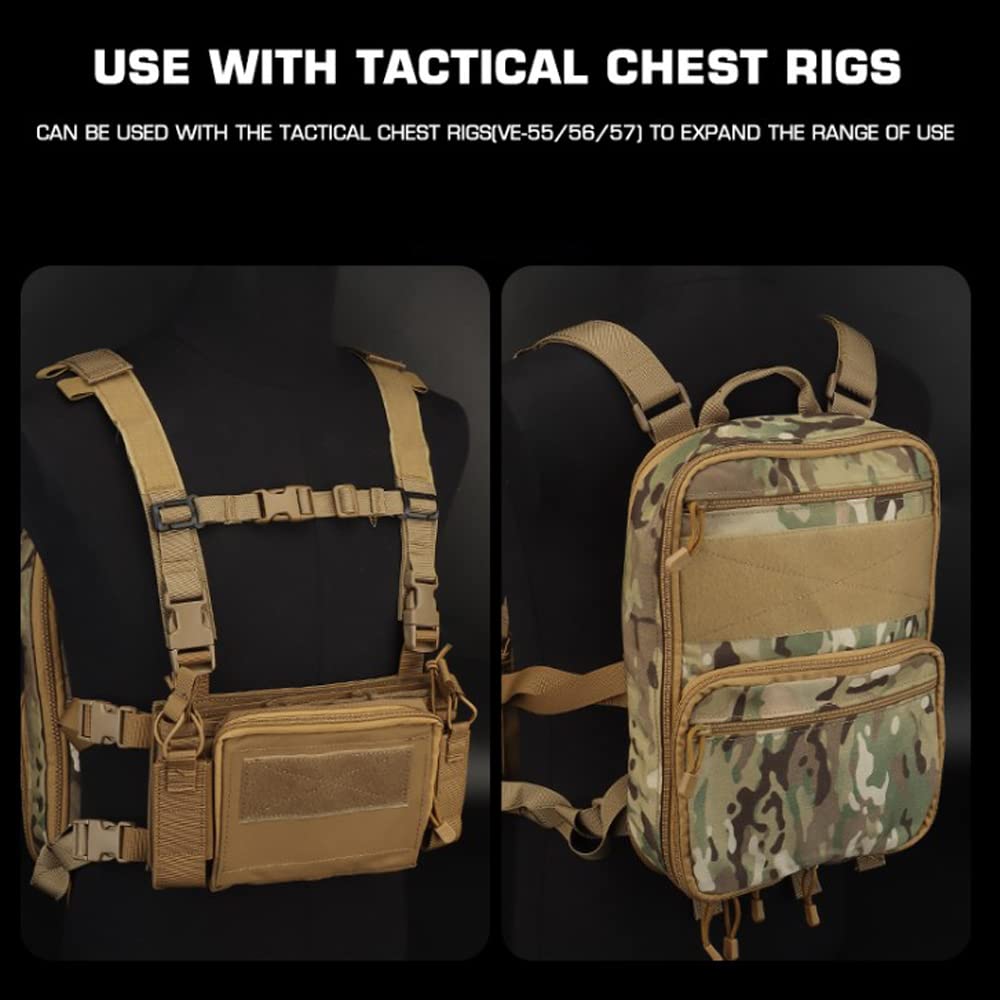 Tactical Camouflage Vest for Airsoft & Combat - 5.56 & 9mm Magazine Carrier Chest Rig - Military-Grade Ammo Pouch for Outdoor Training, Hunting & Airsoft Games