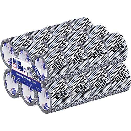 Aviditi 3 Inch x 110 Yards Security Packing Tape - 2.5 Mil Thick Tamper-Evident Tape with 'Security Tape' Print (24 Rolls) for Package Protection & Identification | Ideal for Shipping, Storage & Secure Deliveries
