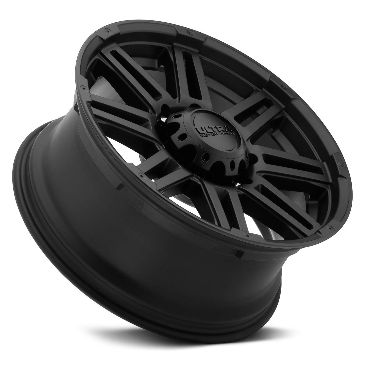 ULTRA 226SB Black Glossy Wheel with Satin Clear Coat - 18mm Offset (5x139mm Bolt Pattern) - Perfect for Off-Road Trucks & SUVs