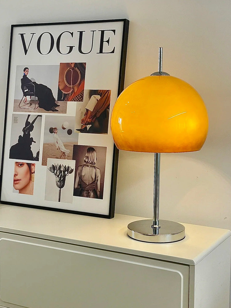 Modern Mushroom Bauhaus Table Lamp - Minimalist Design for Bedroom, Living Room & Office - Warm White LED Light for Cozy Ambience