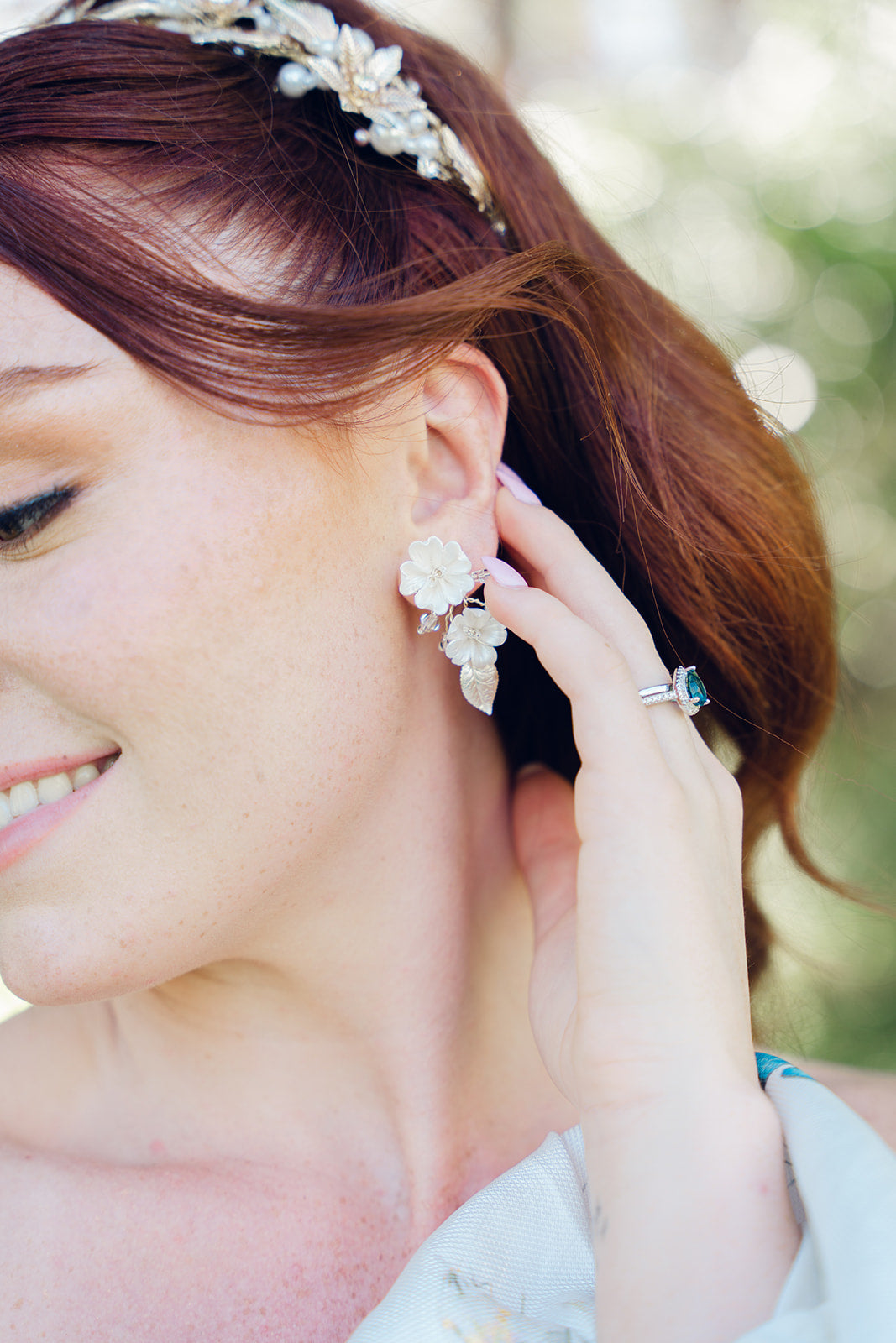 Elise Floral Earrings for Women - Elegant Handmade Dainty Flower Stud Earrings - Perfect for Weddings, Parties & Everyday Wear